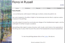 Fiona M Russell, Scottish Artist